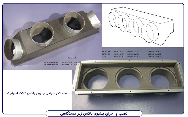 طراحی و ساخت انواع پلنیوم باکس داکت اسپلیت