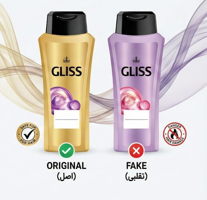 پلاستیک | پوست شامپو گلیس اصل و تقلبی؛ چطور موقع خرید اشتباه نکنیم؟