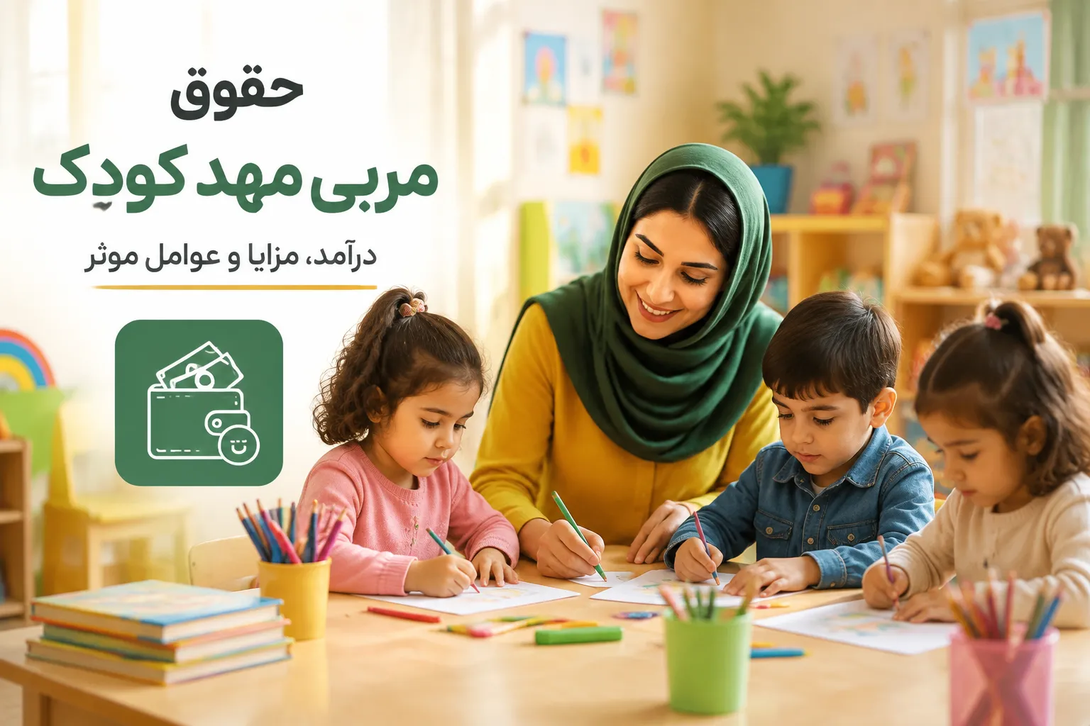 حقوق | مهد کودک حقوق مربی مهد کودک چقدر است؟ بررسی جامع درآمد، مزایا و چالشها